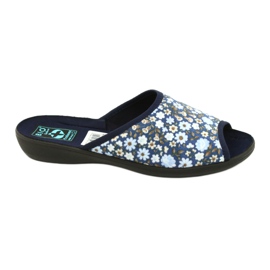 Adanex Tęg Blumenpantoffeln. G1 / 2 18760 navy blau blau