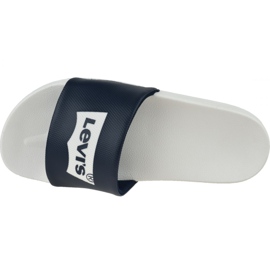 Levi's Batwing Slide Sandale 228998-756-51 weiß marineblau