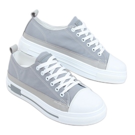 Graue Damen Sneaker LA173P Grau