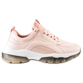 SHELOVET Rosa Sneakers mit Öko-Leder