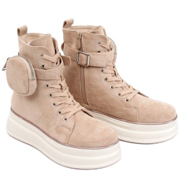 High-Top-Sneaker mit Beutel beige HO263 Beige