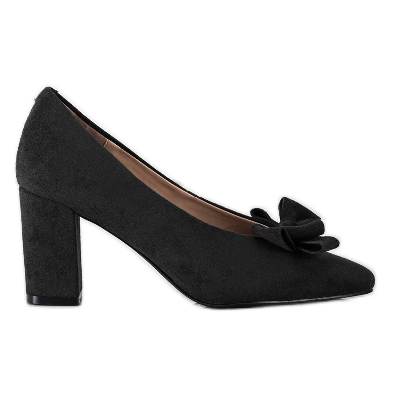 Schwarze Pumps mit VINCEZA-Schleife