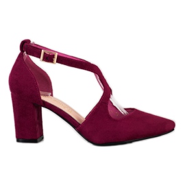 Elegante Sergio Leone Pumps rot mehrfarbig