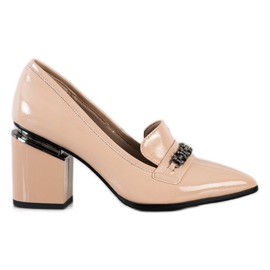 S. BARSKI Stylische Lackpumps beige