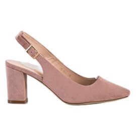 Pumps mit offenem Absatz von Sergio Leone rosa