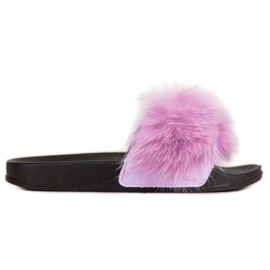 Bona Modische Flip-Flops mit Fell lila