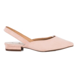 S. BARSKI Puderpumps mit offenem Absatz rosa