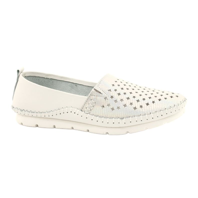 Evento Damen Loafer 21PB32-3613 weiß und silber silber-