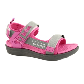 Sandalen Mädchenschuhe Lee Cooper 20S-TS-031 Schaumstoffeinlage rosa grau