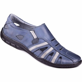 Kampol Durchbrochene Herrenschuhe für den Sommer 16/53 marineblau