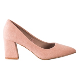 Klassische VINCEZA Pumps aus Wildleder rosa