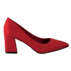 Klassische VINCEZA Pumps aus Wildleder rot