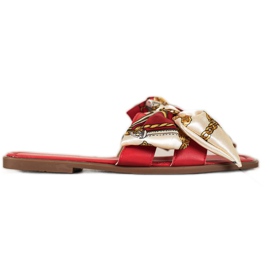 Seastar Elegante Hausschuhe mit dekorativer Schleife rot