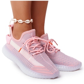 Damen Sportschuhe auf Gel-Sohle Pink Freestyler weiß