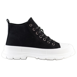 SHELOVET Hohe Sneakers auf der Plattform schwarz