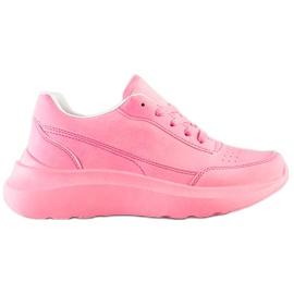 SHELOVET Klassische Sneakers aus Öko-Leder rosa