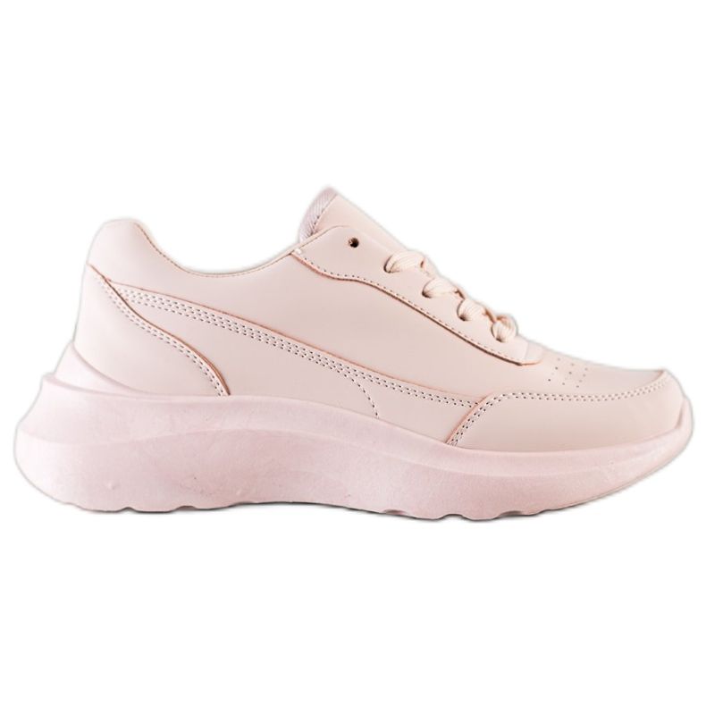 SHELOVET Klassische Sneakers aus Öko-Leder rosa