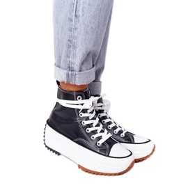 PS1 Ledersneaker auf der schwarzen Coachella-Plattform weiß