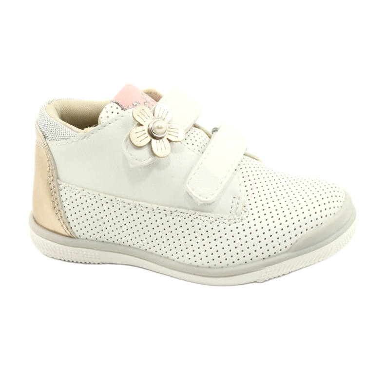 American Club Sportschuhe mit Klettverschluss GC06 / 21 Weiß und Gold