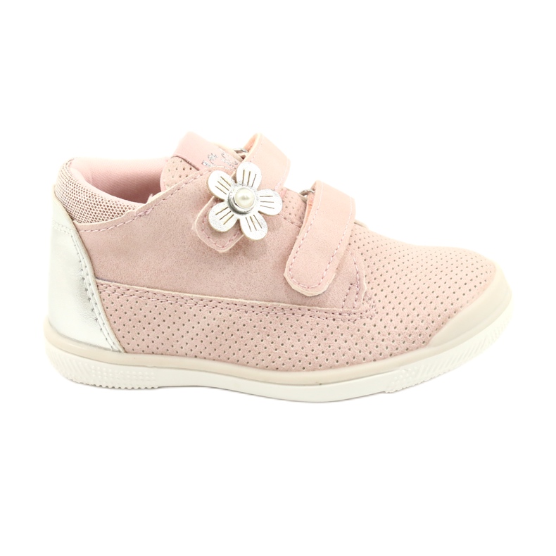 American Club Sportschuhe mit Klettverschluss GC06 / 21 Rosa-Silber silber-