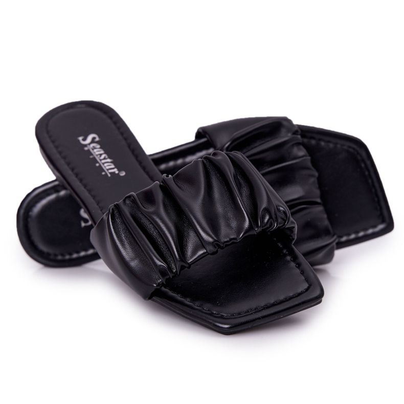 PS1 Klassische schwarze Hausschuhe für Damen, die gut aussehen