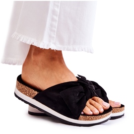 PS1 Schwarze Hausschuhe auf der so bequemen Plattform