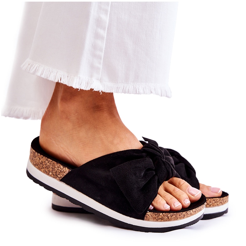 PS1 Schwarze Hausschuhe auf der so bequemen Plattform