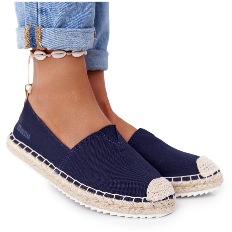 Espadrilles auf geflochtener Sohle Big Star HH274500 Marineblau
