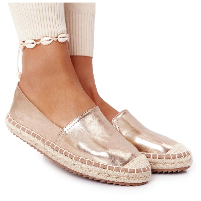 Leder-Espadrilles auf geflochtener Sohle Big Star HH274503 Golden