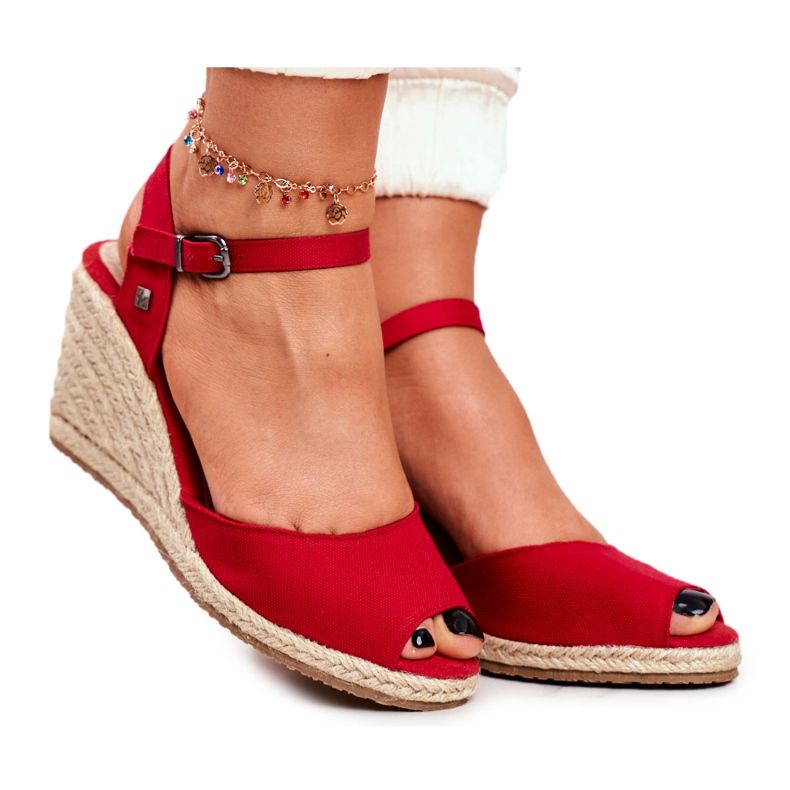 Damen Sandalen Espadrilles Big Star Rot DD274A213