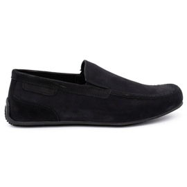 Polbut Herren Leder Loafer 2105 Schwarz Nubuk