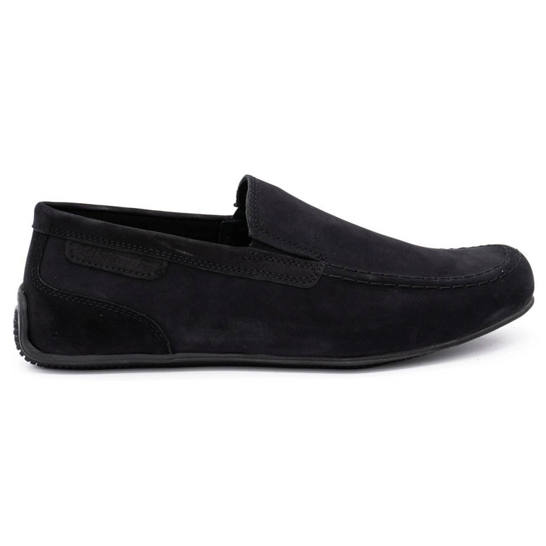 Polbut Herren Leder Loafer 2105 Schwarz Nubuk