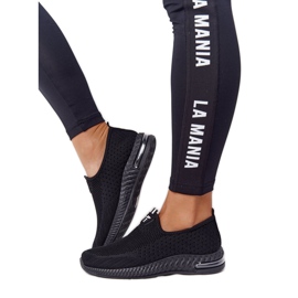 PS1 Damen Sportschuhe Slip-on Schwarz Be Stretchy