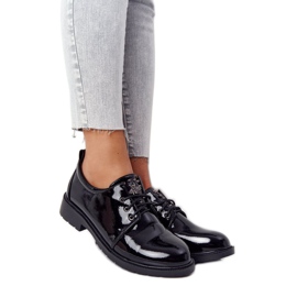 S.Barski Damen Oxfords Lacquered Lacquered Schuhe S. Barski Black schwarz