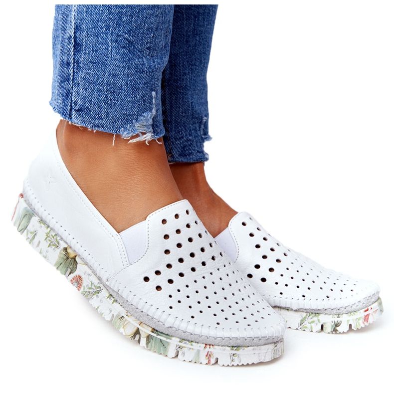 Openwork Lederschuhe Maciejka Weiß 03512B-11 mehrfarbig