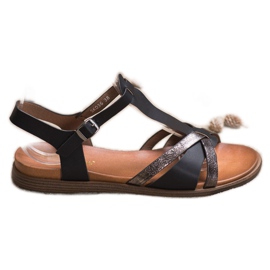 Schwarze Sandalen von Sergio Leone