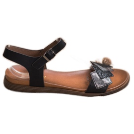 Stylische Sergio Leone Sandalen schwarz