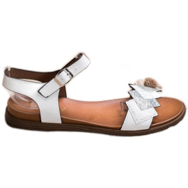 Stylische Sergio Leone Sandalen weiß