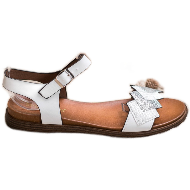 Stylische Sergio Leone Sandalen weiß