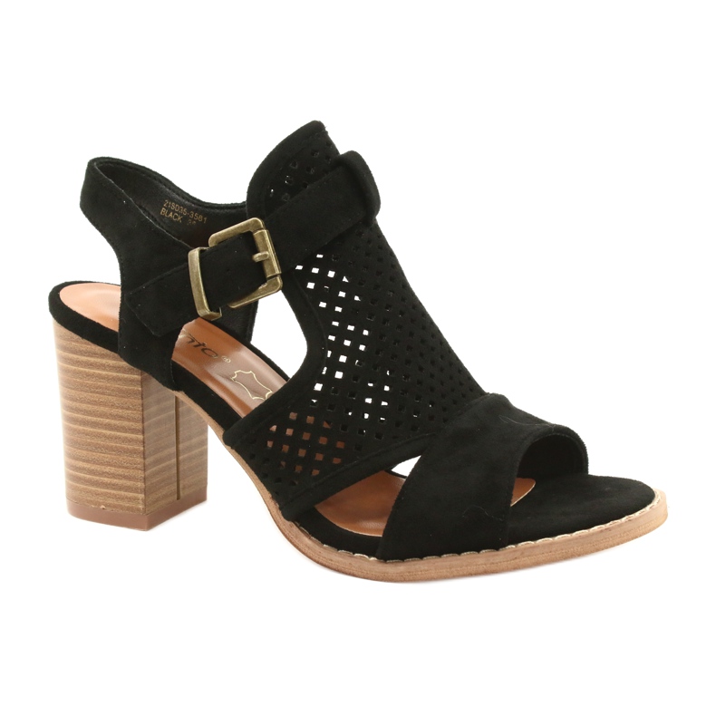 Evento Durchbrochene Damensandalen Schwarz 21SD35-3581