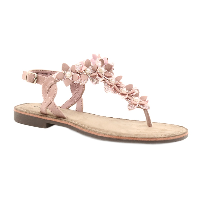 Evento Damensandalen mit Perle 20SD35-1811 rosa