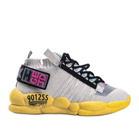 Sneakers beige Socken Ava mehrfarbig