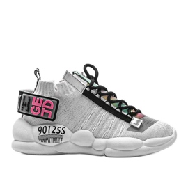 Weiße Socken Sneakers Ava mehrfarbig