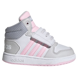 Adidas Hoops Mid 2.0 I Kinderschuhe weiß und rosa FY9290 grau