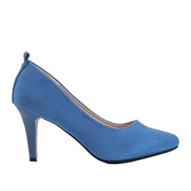 Blaue Pumps auf einem Cameron-Stiletto-Absatz