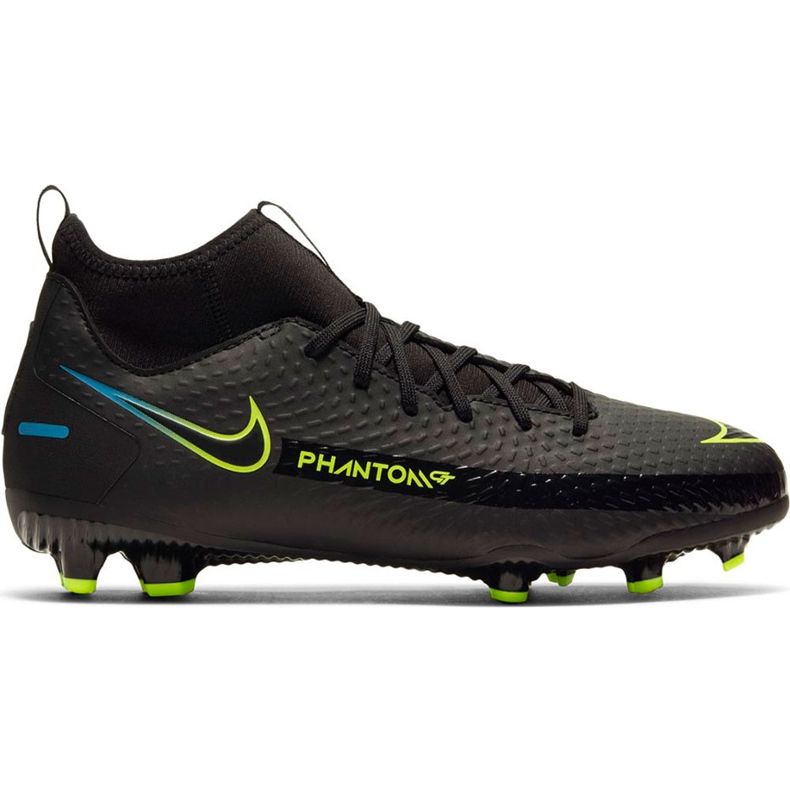 Nike Phantom Gt Academy Df FG / MG Junior CW6694 090 Fußballschuhe schwarz schwarz