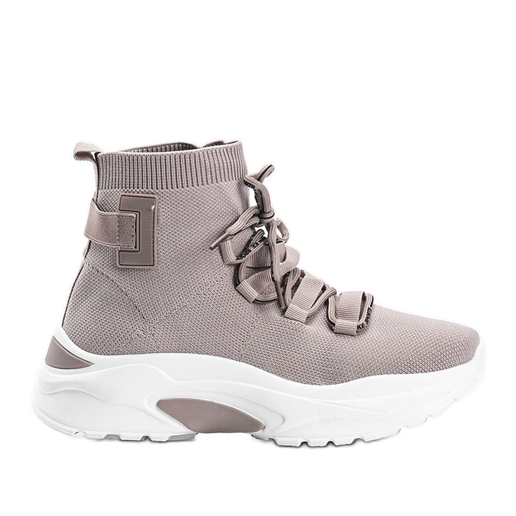 Beige Elisa Socken-Sneakers