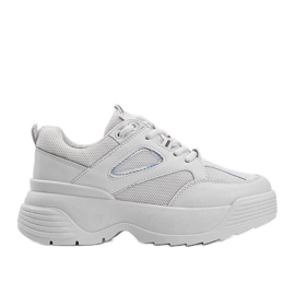 Beige Sneaker mit dicker Jaida-Sohle