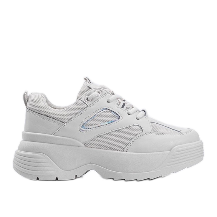 Beige Sneaker mit dicker Jaida-Sohle