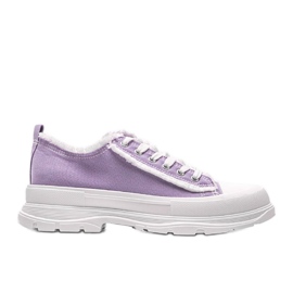 Violette Sneaker auf dicker Makenna-Sohle